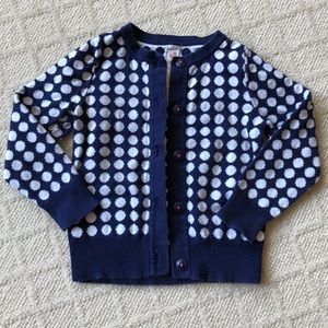 Adorable (and super warm) polka dot cardigan